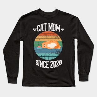 Cat Mom Since 2020 Long Sleeve T-Shirt